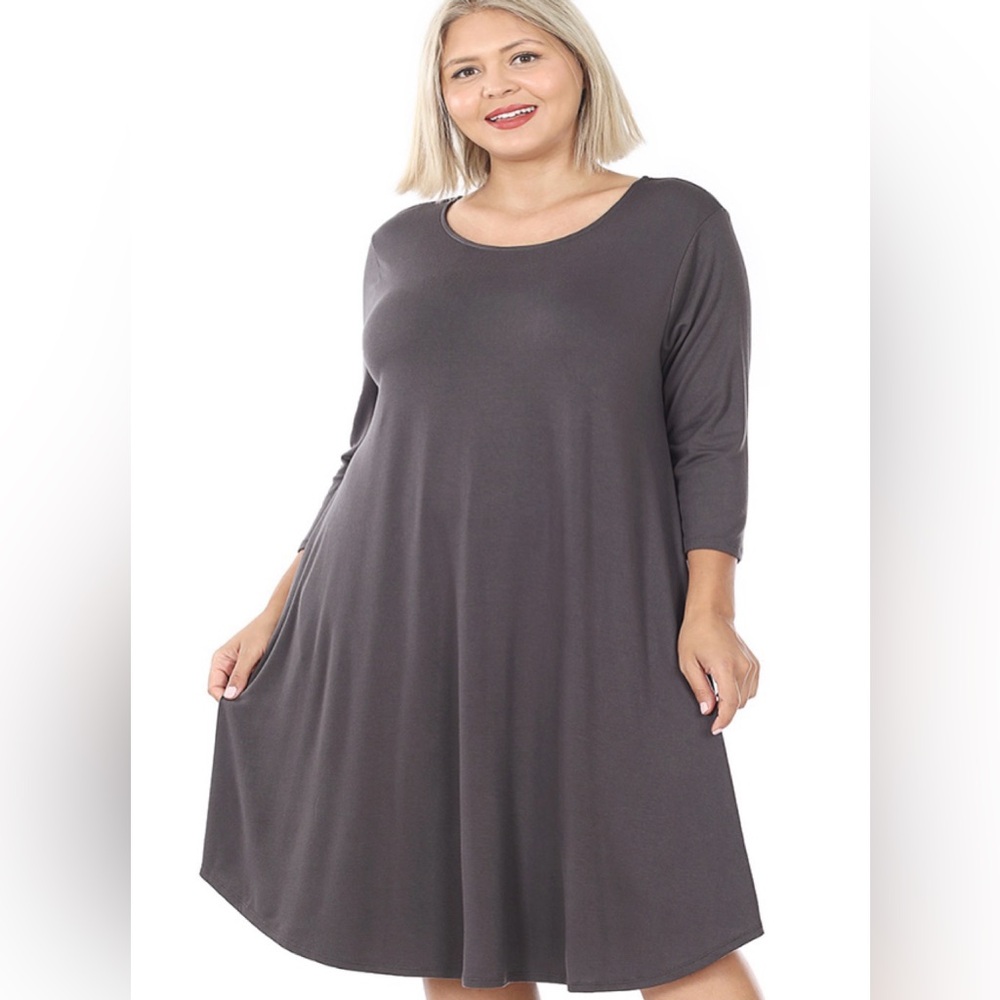 Gray Plus Dress